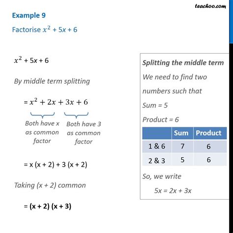 factor of x 2 5x 6